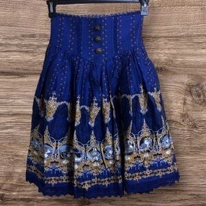 Gothic High waist  Blue astrology corset skirt. Size small.